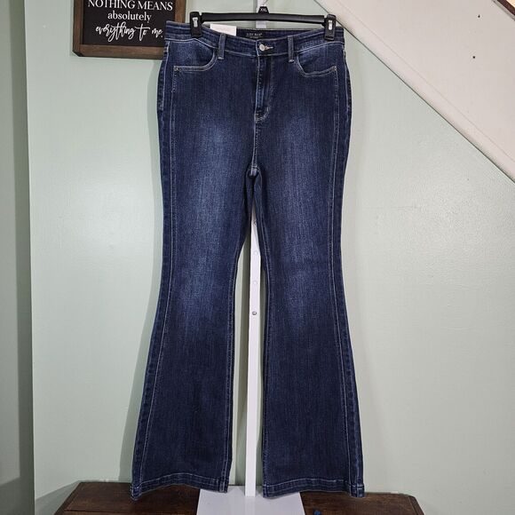 Judy Blue Pinky Swear Flare Trouser Jean With Angled Sides Detail Size 13/31 - Picture 1 of 10